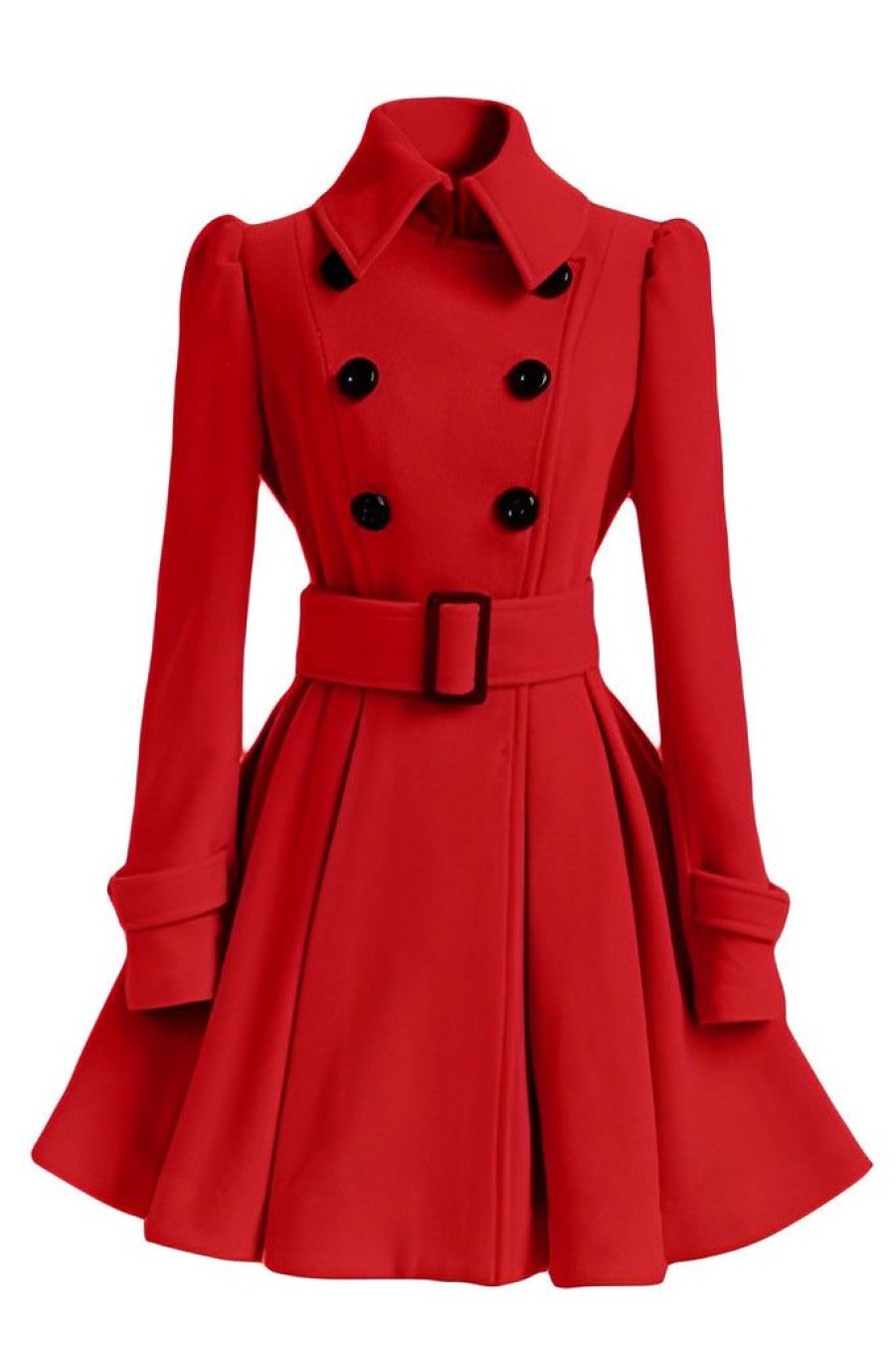 Clothing Retro Stage | 1950S Solid Color Lapel Slim Coat