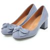 Shoes Retro Stage | Solid Colored Bow-Knot Wedge Shoes