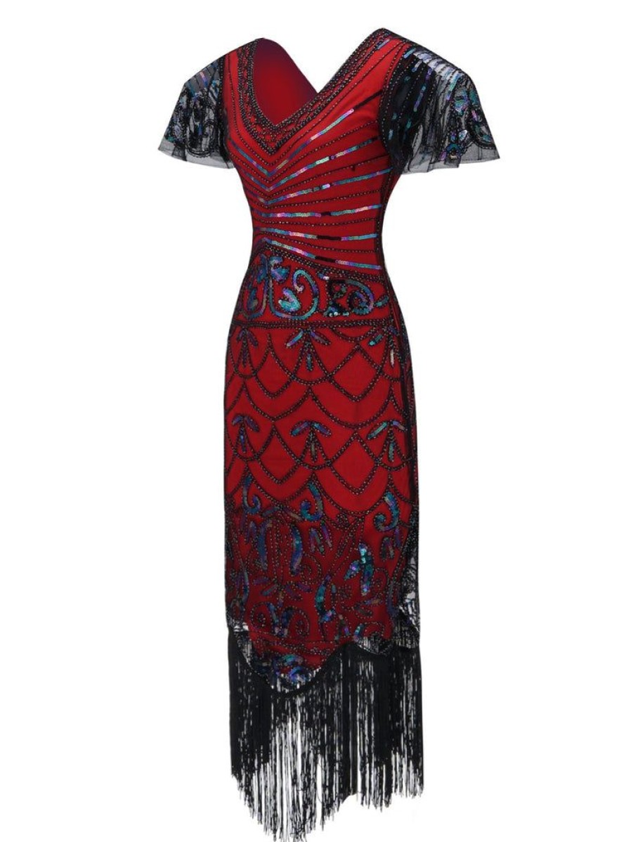 Clothing Retro Stage | 1920S Fringed Flapper Gatsby Dress