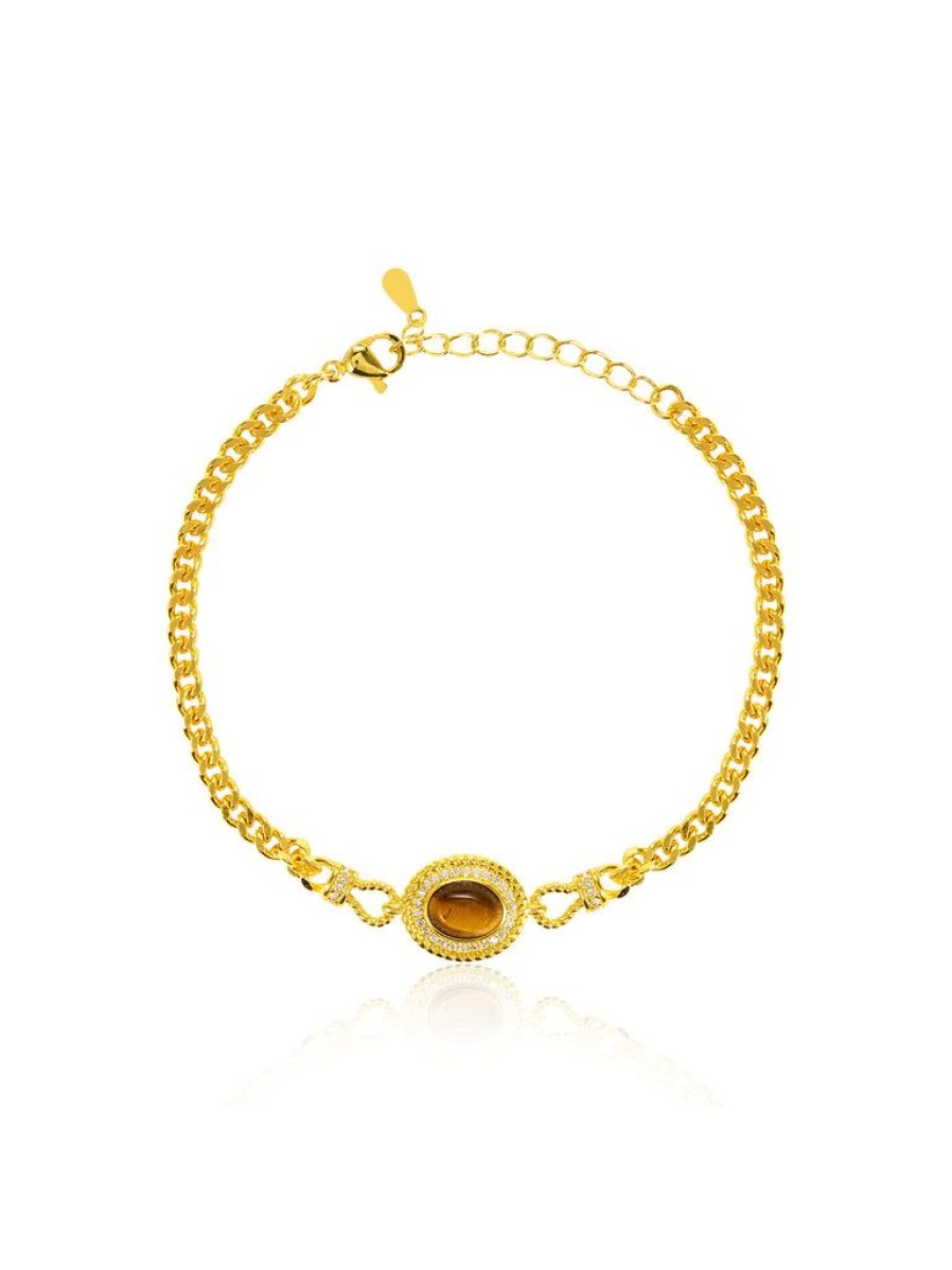 Accessories Retro Stage | Gold Gemstone&Diamond Alloy Bracelet