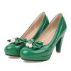 Shoes Retro Stage | Retro Bow Pearl High Heels Shoes