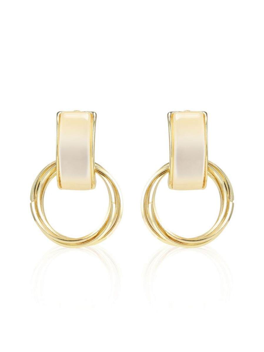 Accessories Retro Stage | Vintage Alloy Ring Agate Stud Earrings