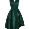 Clothing Retro Stage | 1950S Hi-Lo Swing Dress Dark Green