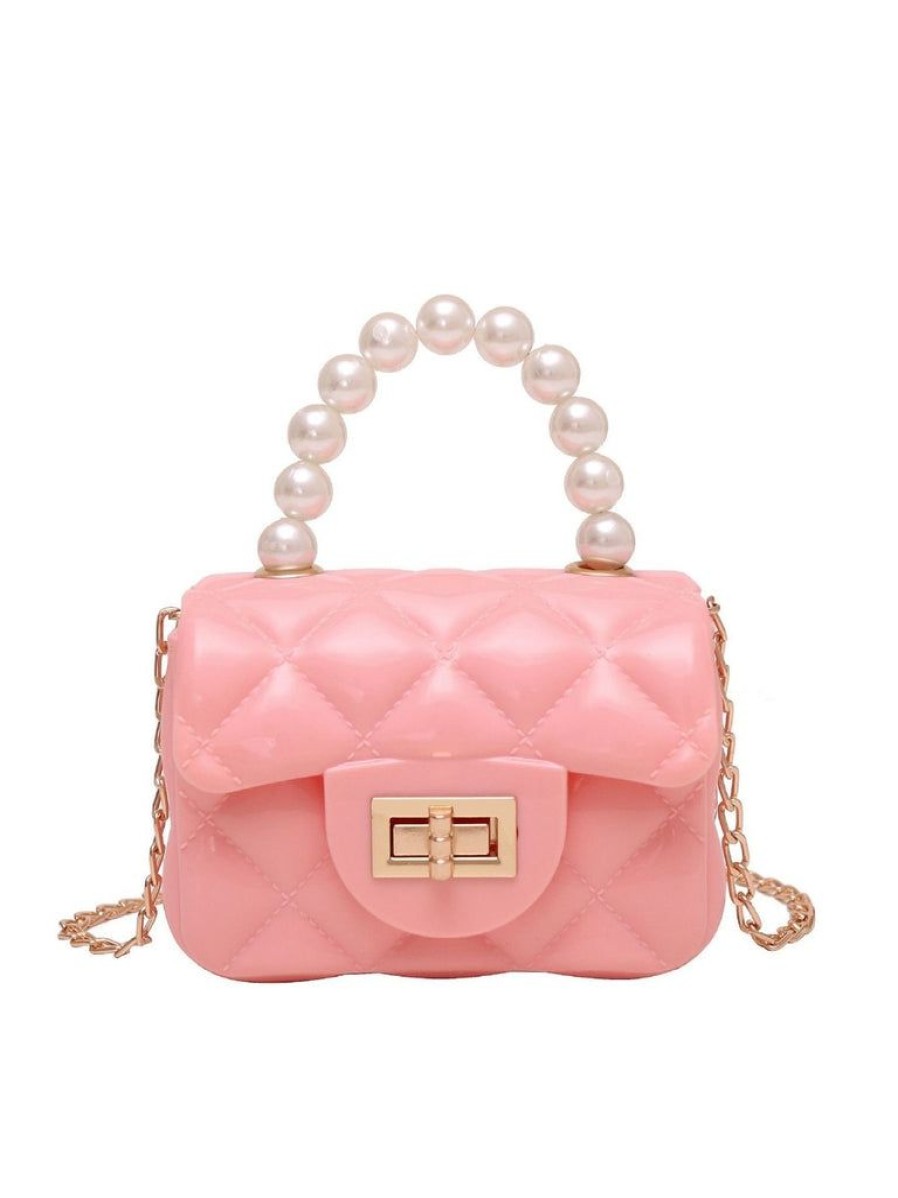 Accessories Retro Stage | Retro Pearl Argyle Chain Strap Mini Handbag