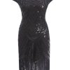 Clothing Retro Stage | [Us Warehouse] Plus Size 1920S Sequin Dress Black