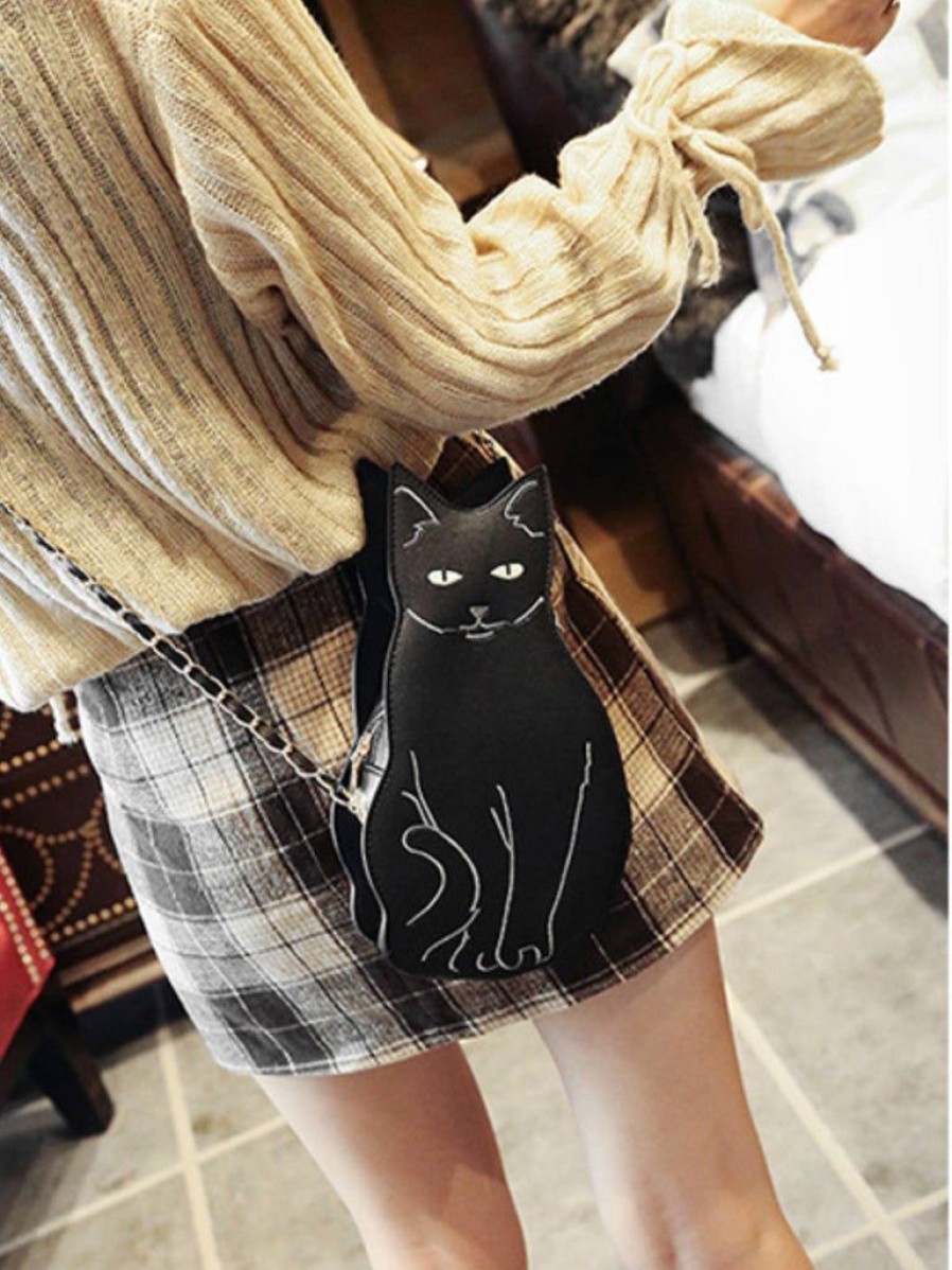 Accessories Retro Stage | Halloween Cute Black Cat Bag