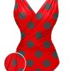 Clothing Retro Stage | 1950S Polka Dots One-Piece Swimsuit Red