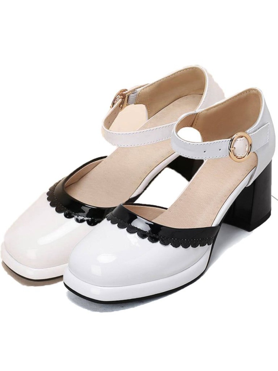 Shoes Retro Stage | Retro Ankle Strap High Heels Shoes