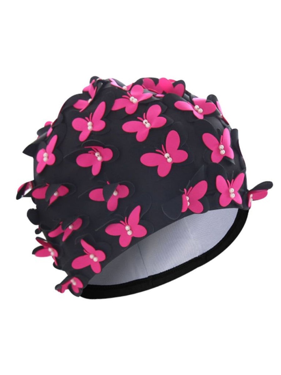 Accessories Retro Stage | Hand-Made Flower Pearl Swimming Cap