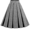 Clothing Retro Stage | Retro Plaid Swing Panel Skirt