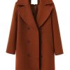 Clothing Retro Stage | 1940S Lapel Solid Woolen Coat