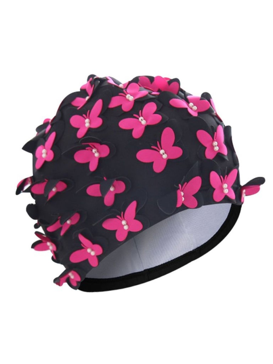 Accessories Retro Stage | Hand-Made Flower Pearl Swimming Cap