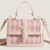 Accessories Retro Stage | Pink Diamond Contrast Crossbody Small Square Bag