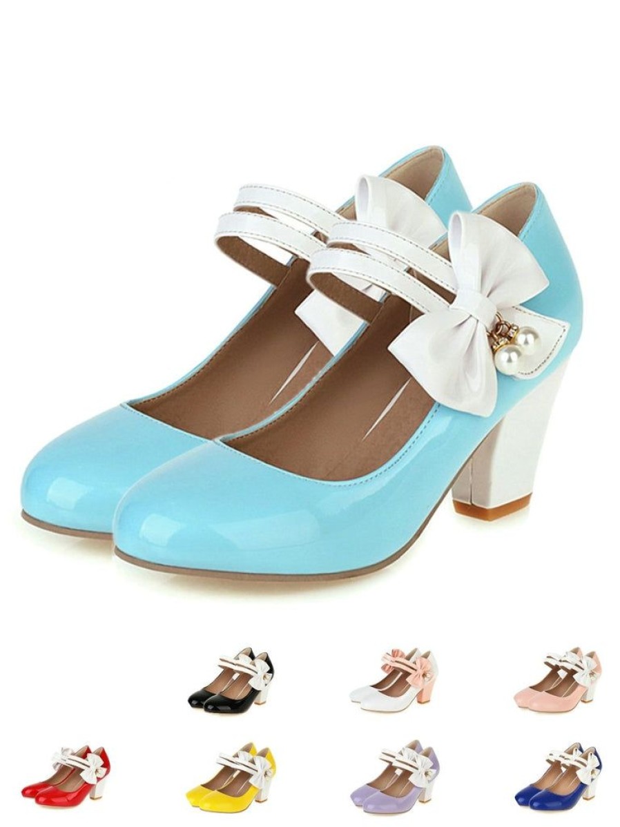 Shoes Retro Stage | Straps Bowknot High Heels Shoes