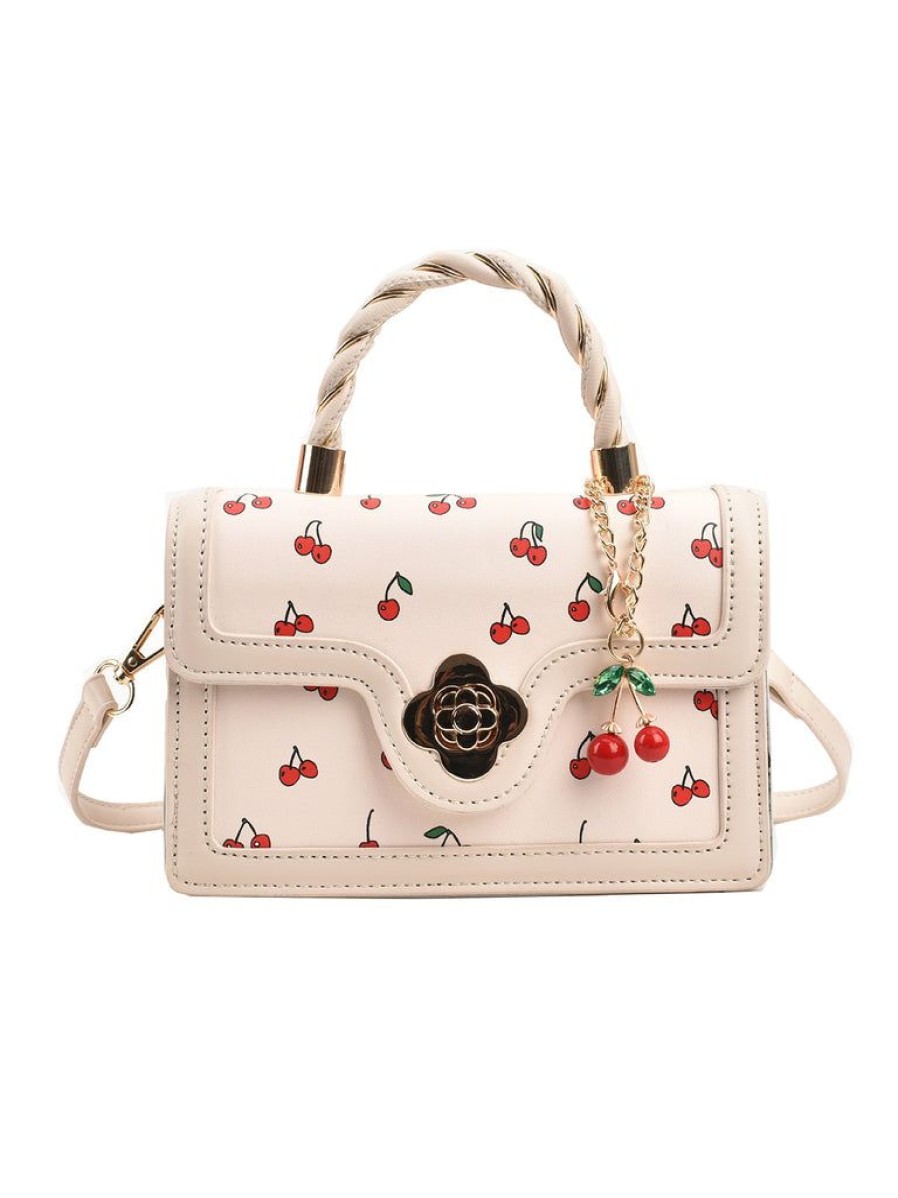 Accessories Retro Stage | Retro Cherry Flap Crossbody Handbag