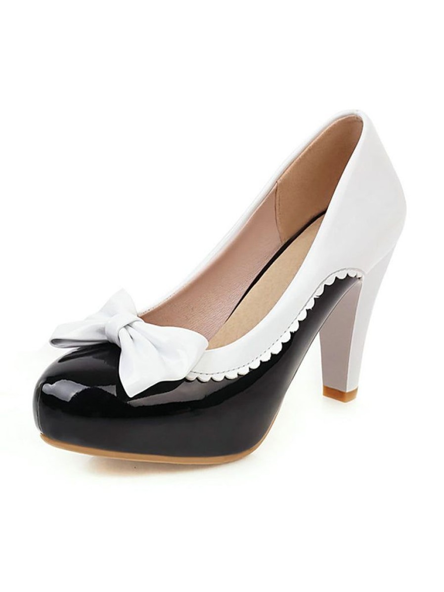 Shoes Retro Stage | Retro Bowknot High Heels Shoes