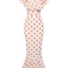 Clothing Retro Stage | 1930S Polka Dot Fishtail Dress Orange