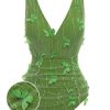 Clothing Retro Stage | 1960S 3D Butterfly Mesh Swimsuit Green