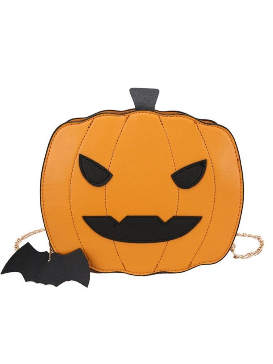 Accessories Retro Stage | Retro Halloween Pumpkin Shoulder Bag