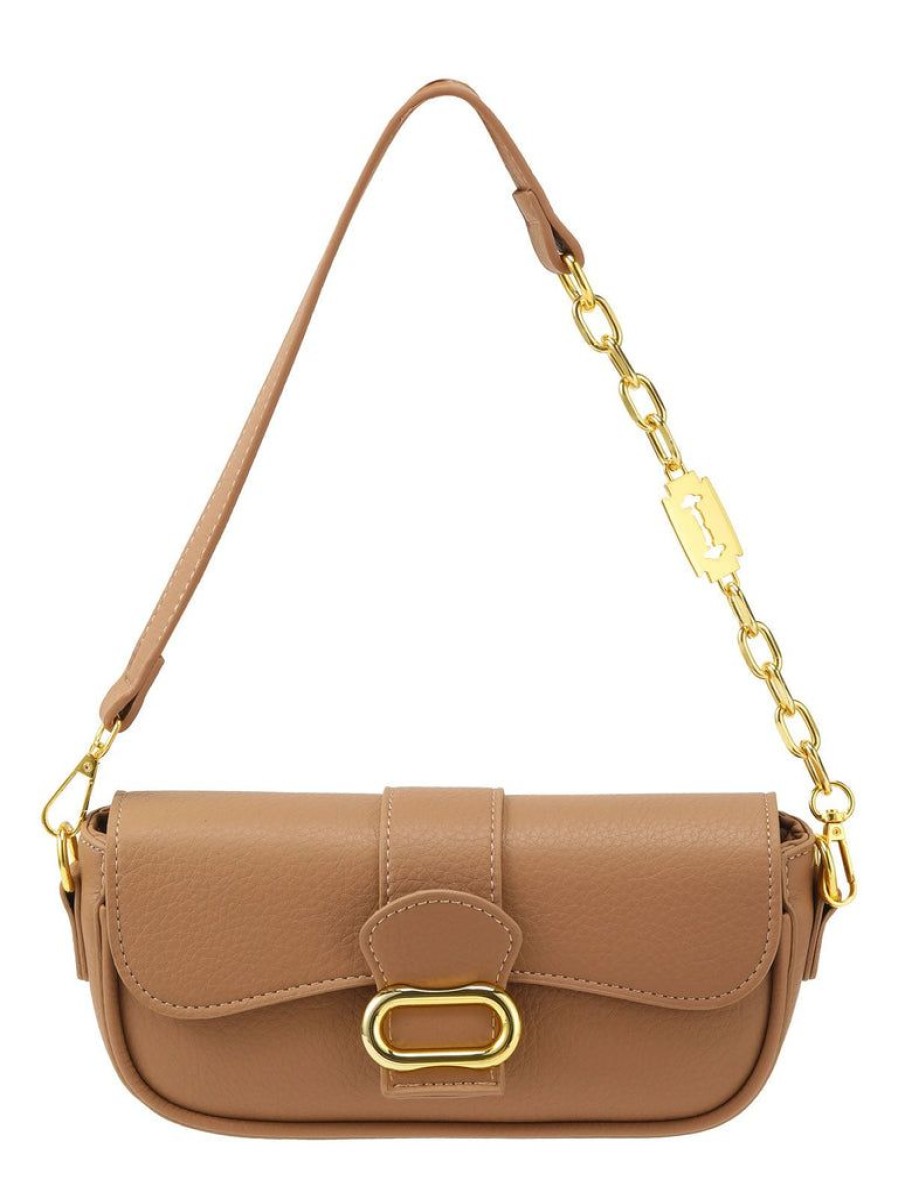 Accessories Retro Stage | Solid Color Chain Flap Shoulder Bags