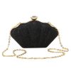 Accessories Retro Stage | Solid Color Crown Chain Box Bag