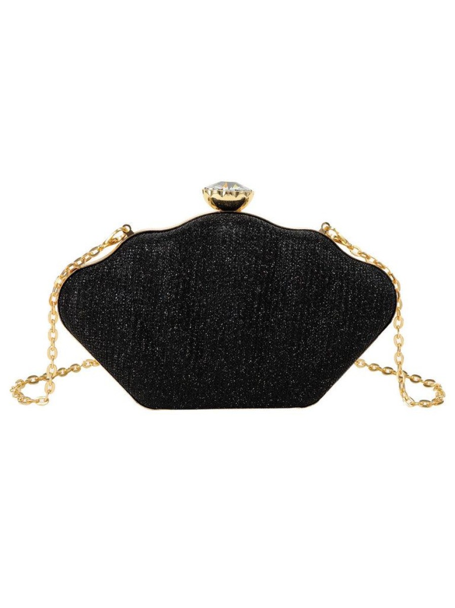 Accessories Retro Stage | Solid Color Crown Chain Box Bag