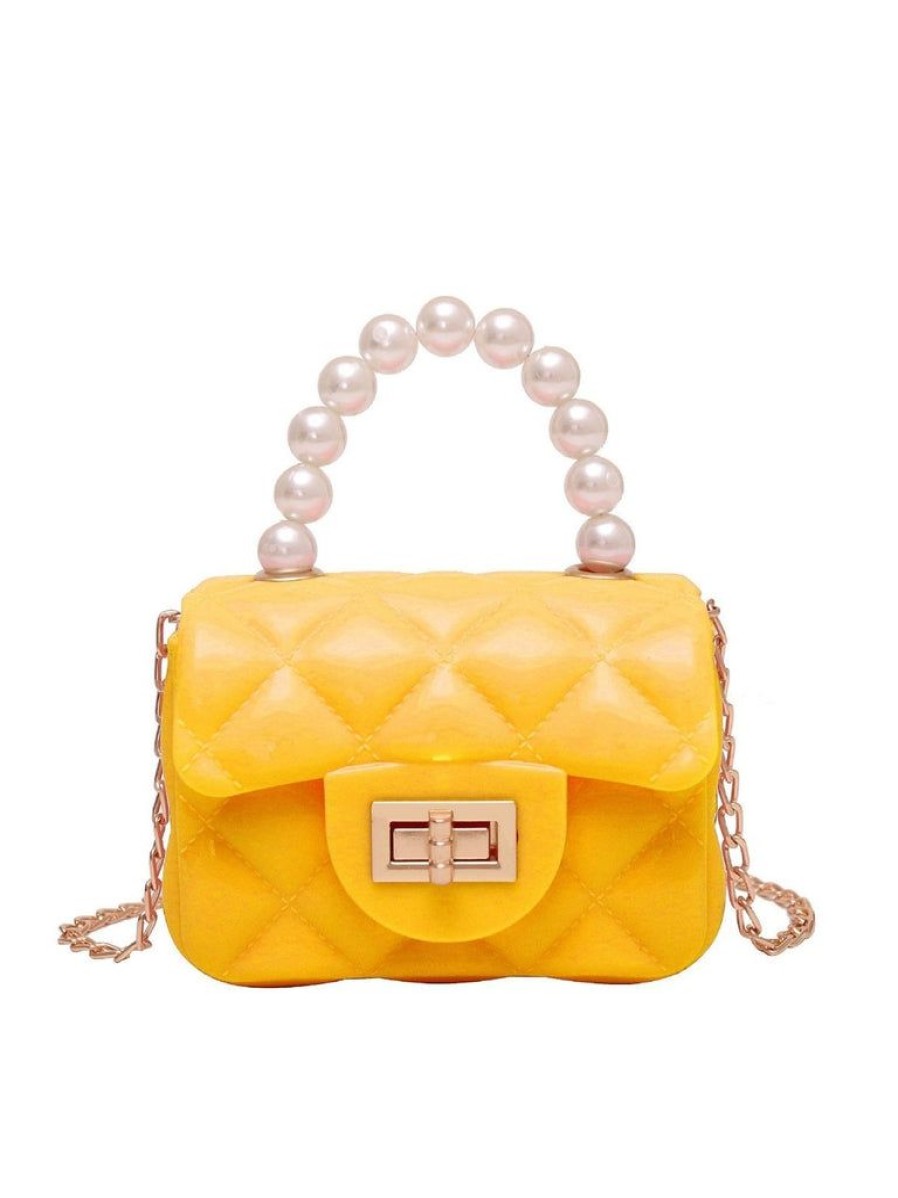 Accessories Retro Stage | Retro Pearl Argyle Chain Strap Mini Handbag