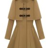 Clothing Retro Stage | 1940S Single-Breasted Woolen Coat Camel