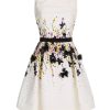 Clothing Retro Stage | 1960S Colorful Floral Sleeveless Dress White