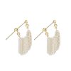 Accessories Retro Stage | White Gold Chain Drop Earrings