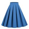 Clothing Retro Stage | 1960S Solid Pleated Skirt