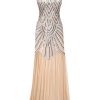 Clothing Retro Stage | 1920S Embroidery Sequin Maxi Dress