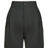 Clothing Retro Stage | 1950S Solid Vintage Shorts Dark Gray