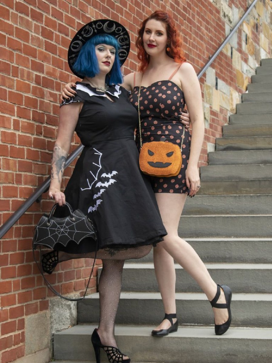 Clothing Retro Stage | [Plus Size] 1950S Bat Swing Dress Black