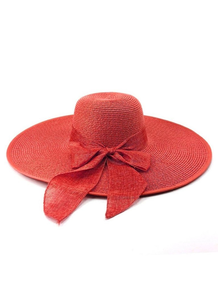 Accessories Retro Stage | Ribbon Wide Brim Raffia Sun Hat