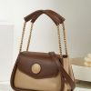 Accessories Retro Stage | Leather Color Patchwork Chain Square Bag