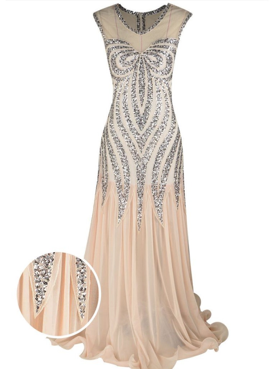 Clothing Retro Stage | 1920S Sequined Elegant Maxi Dress