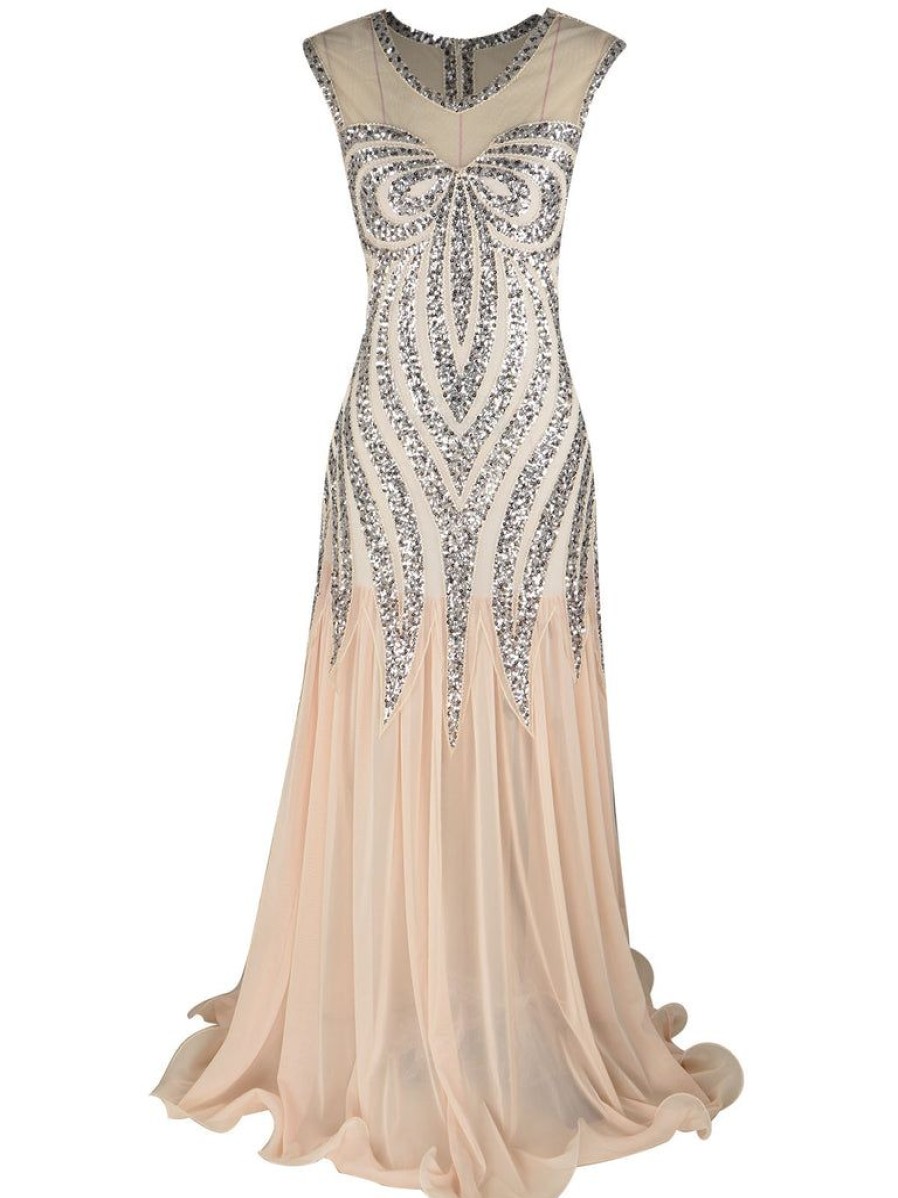 Clothing Retro Stage | 1920S Sequined Elegant Maxi Dress