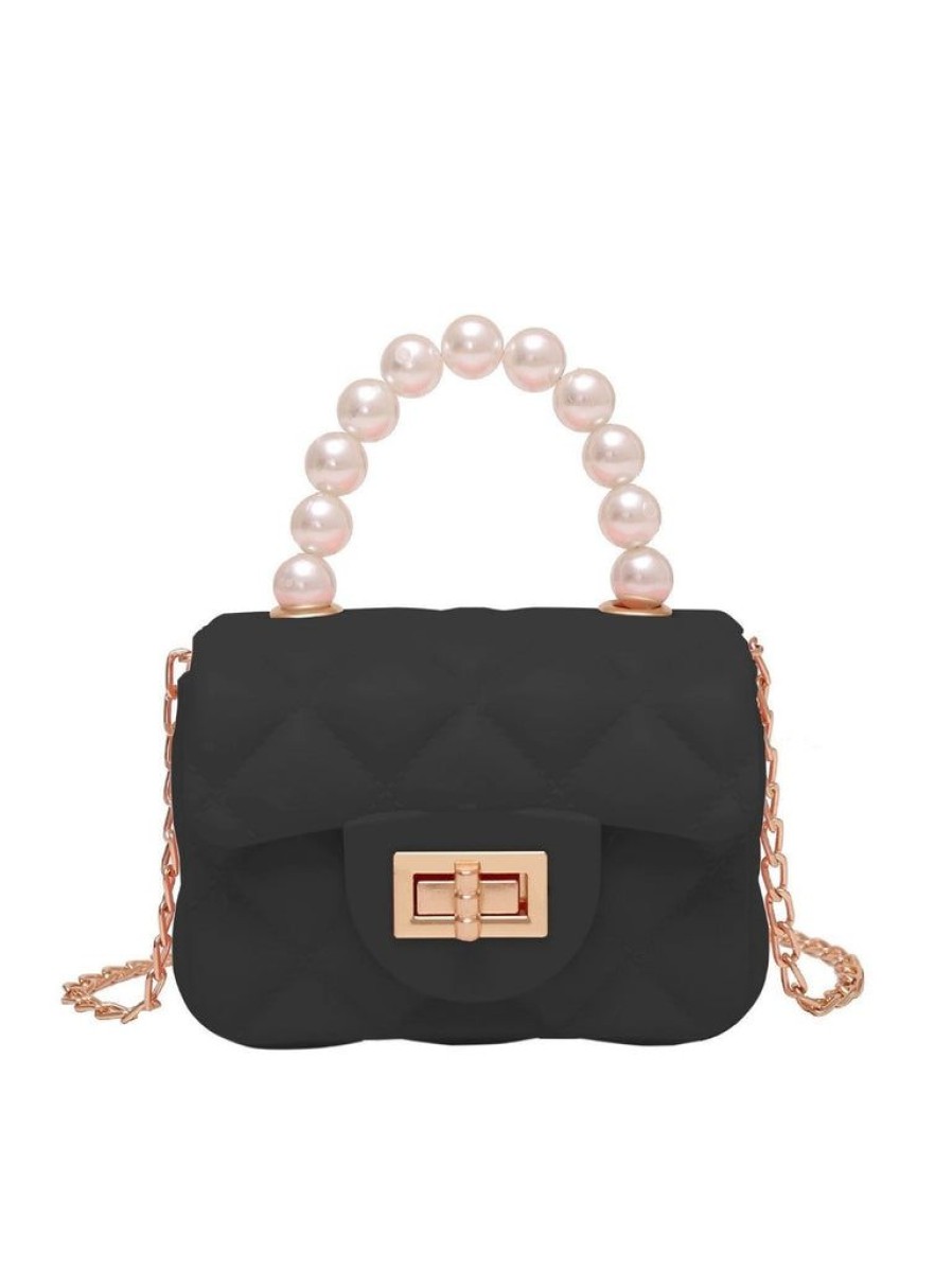 Accessories Retro Stage | Retro Pearl Argyle Chain Strap Mini Handbag