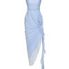 Clothing Retro Stage | 1930S Glitter Strap Dress Light Blue