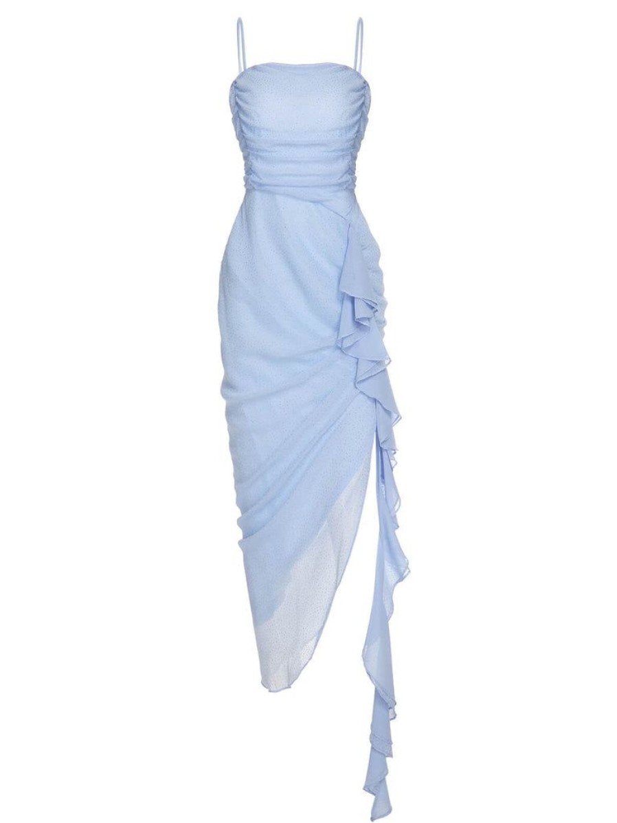 Clothing Retro Stage | 1930S Glitter Strap Dress Light Blue