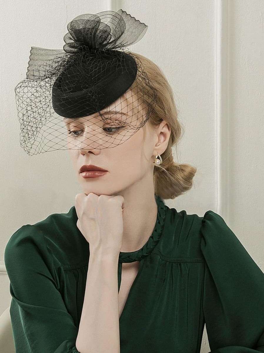 Accessories Retro Stage | Vintage Party Mesh Pillbox Veil Hat