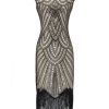 Clothing Retro Stage | 1920S Fringed Flapper Gatsby Dress Gray