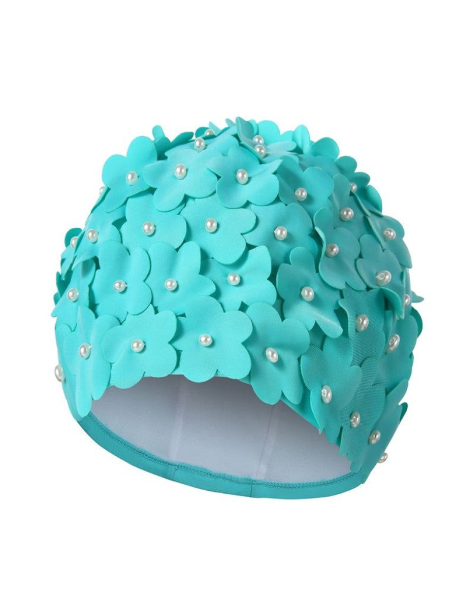 Accessories Retro Stage | Hand-Made Pearl Three-Dimensional Swimming Cap