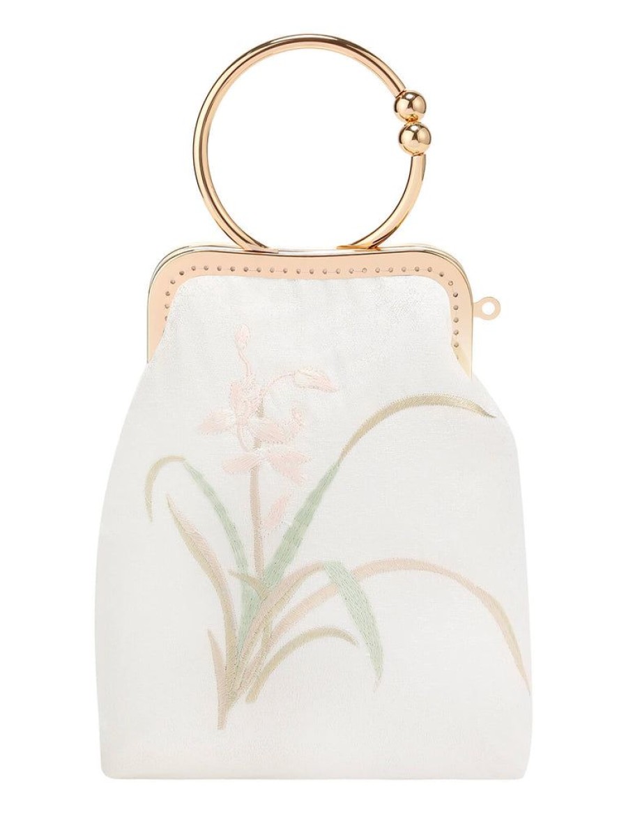 Accessories Retro Stage | Retro Embroidered Flower Ladies Clutch