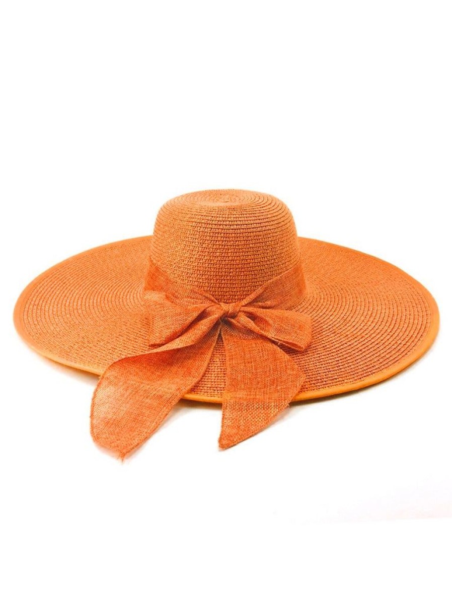 Accessories Retro Stage | Ribbon Wide Brim Raffia Sun Hat