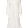 Clothing Retro Stage | 1940S Mesh Patchwork Sleepwear White