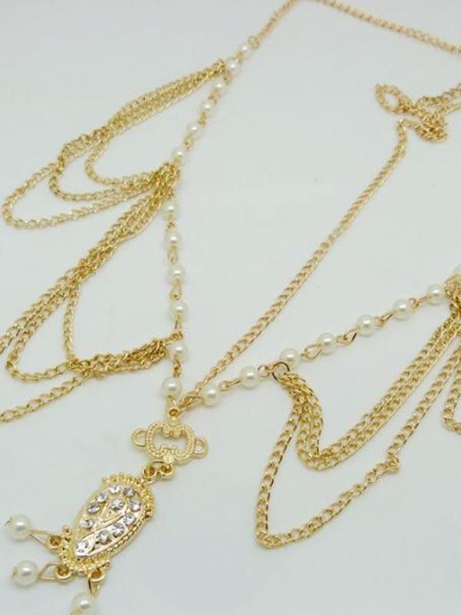 Accessories Retro Stage | [Us Warehouse] Tassel Rhinestone Beads Forehead Chain