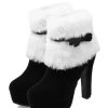 Shoes Retro Stage | Retro Christmas Short Plush High Heel Shoes