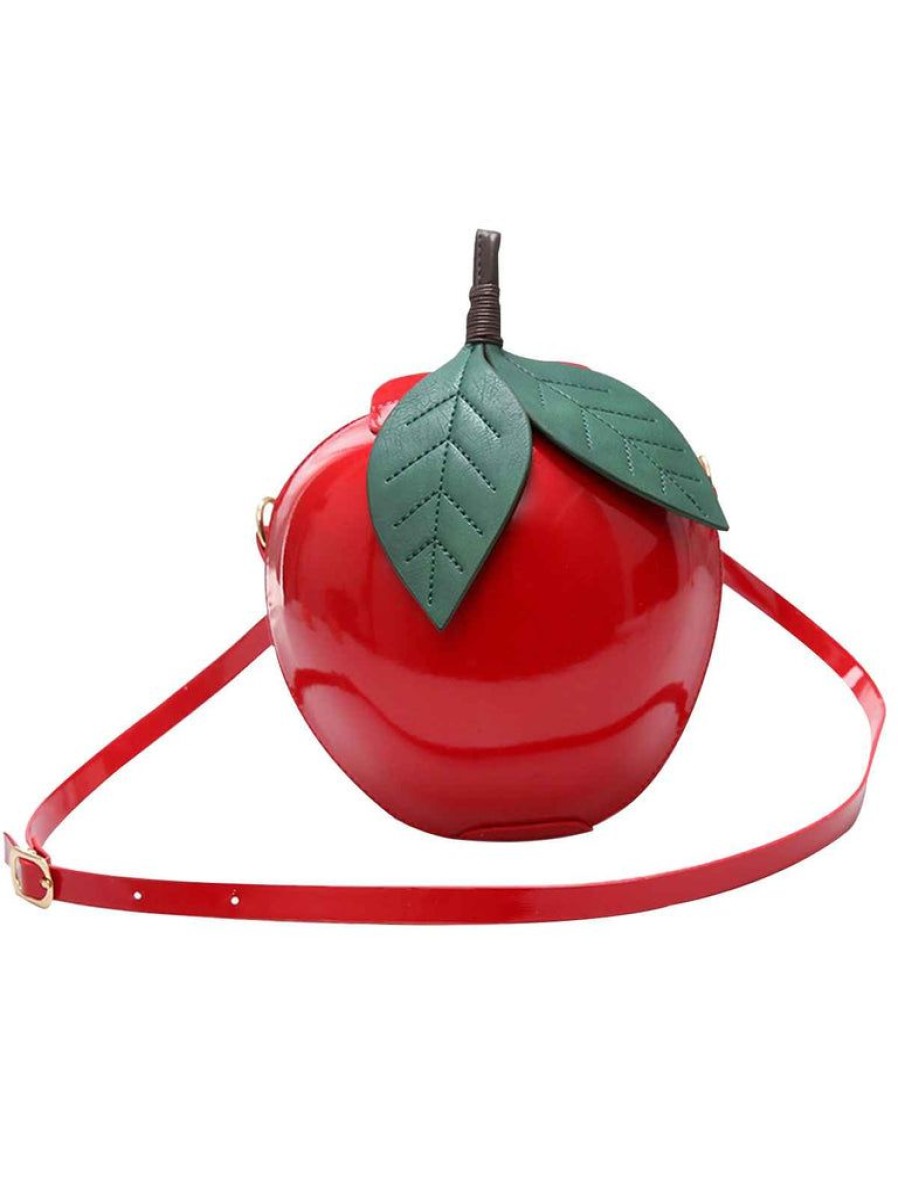 Accessories Retro Stage | Red Christmas Apple Glossy Crossbody Bag